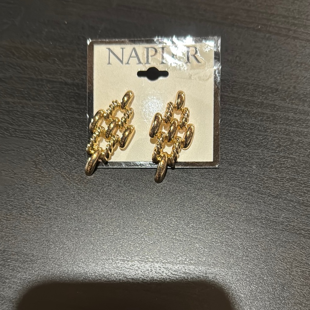 Napier Gold-Tone Drop Earrings
